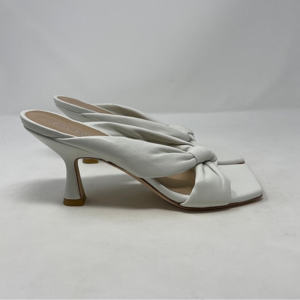Stuart Weitzman Playa 75 Knot Sandal in White Leather - NWT - Picture 7 of 16